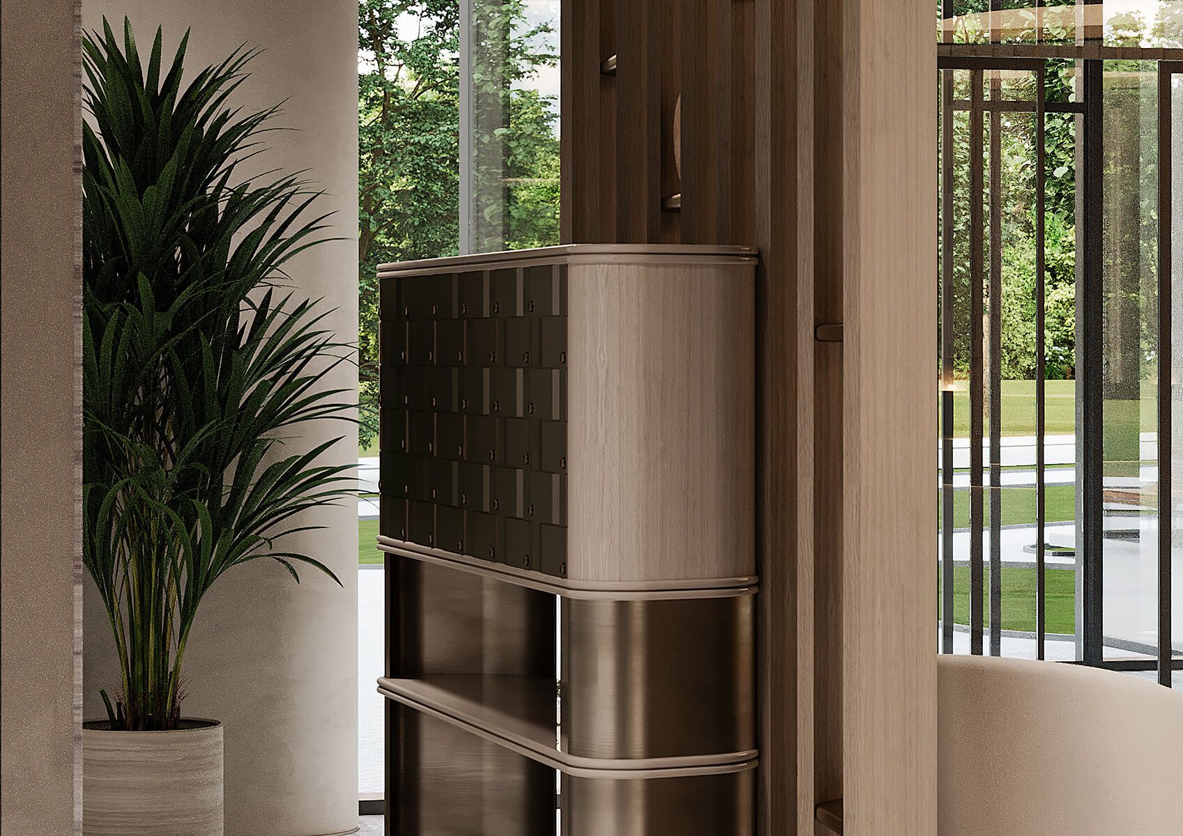 Обилие текстур уравновешивается спокойной цветовой палитрой