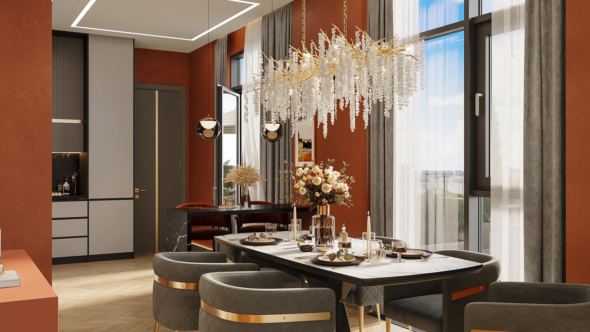 Фоновое изображение с видами