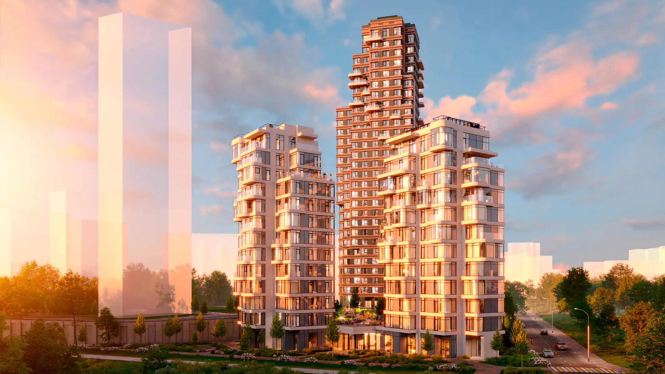 Всего 3 дома 
на 220 квартир