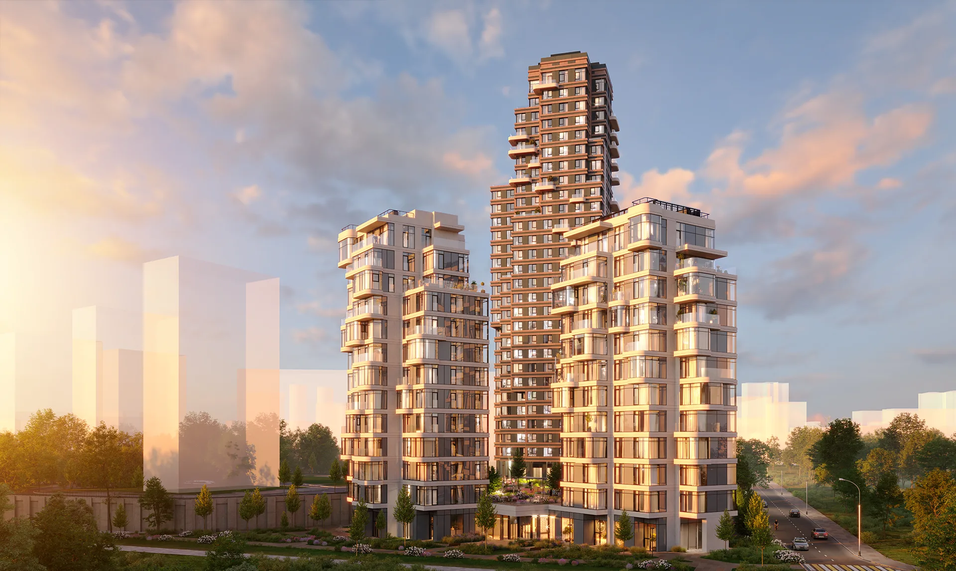 Всего 3 дома 
на 220 квартир