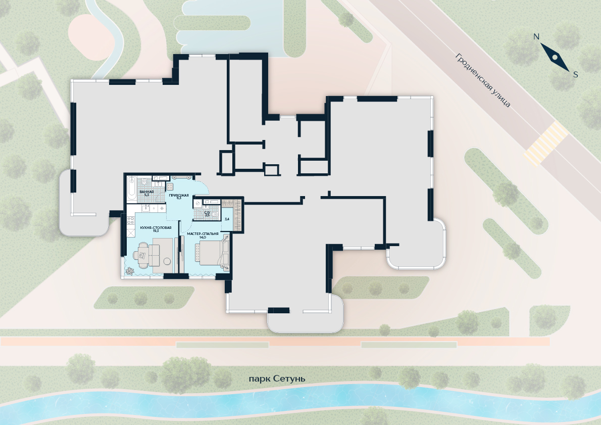 Расположение квартиры 31 на плане здания