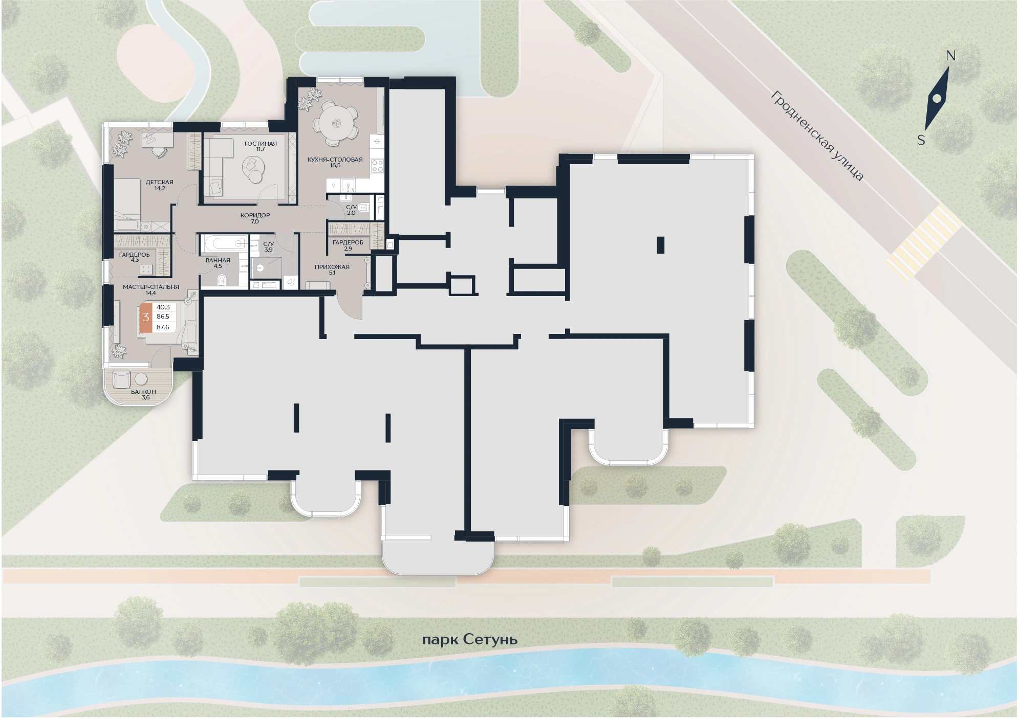 Расположение квартиры 24 на плане здания